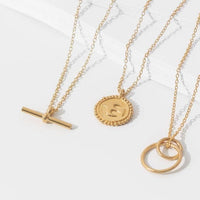 Gold T-Bar Necklace - additional view 4
