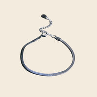 Flat Snake Bracelet - Silver