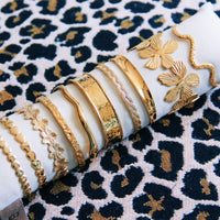 Wave Cuff Bangle - Gold - additional view 3