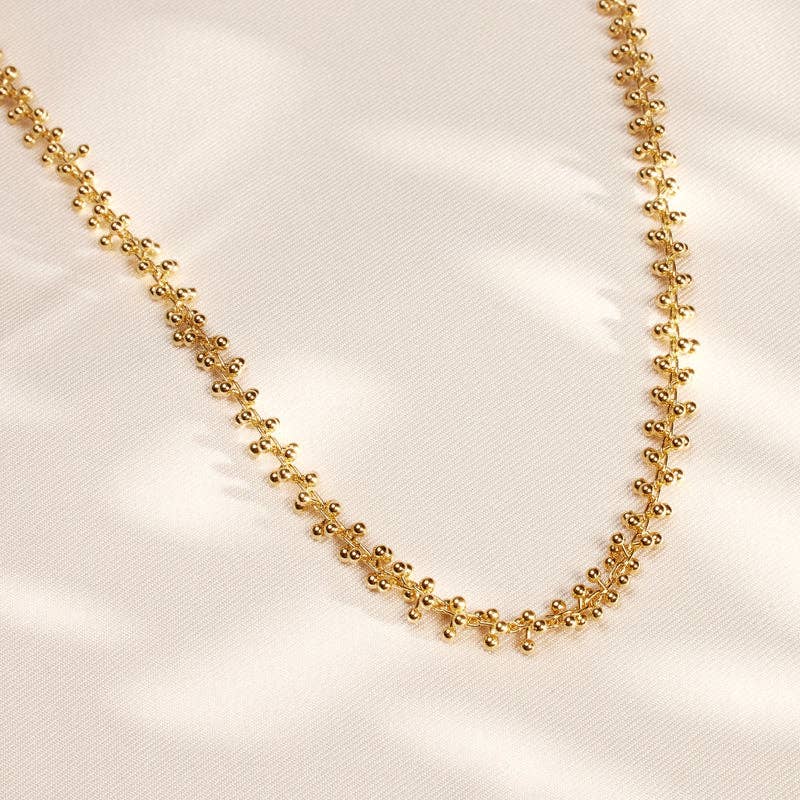 Beaded Cluster Choker - Gold