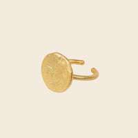 Hammered Signet Ring - Gold