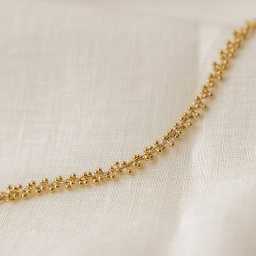 Beaded Cluster Bracelet - Gold