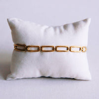 Elongated Link Bracelet - Gold - additional view 2