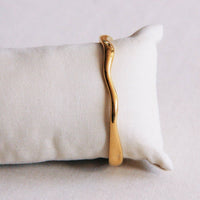 Wave Cuff Bangle - Gold - additional view 2