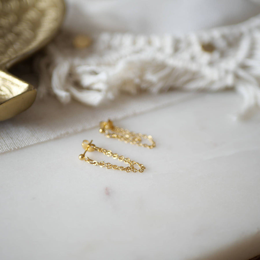 Dvaita Double Chain Earrings