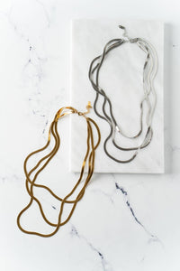Triple Snake Chain Necklace - additional view 3