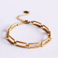 Elongated Link Bracelet - Gold
