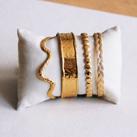 Wide Hammered Bangle - Gold - additional view 4
