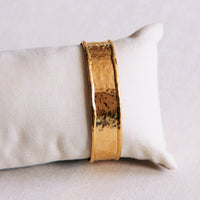 Wide Hammered Bangle - Gold - additional view 2