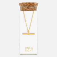 Gold T-Bar Necklace - additional view 2